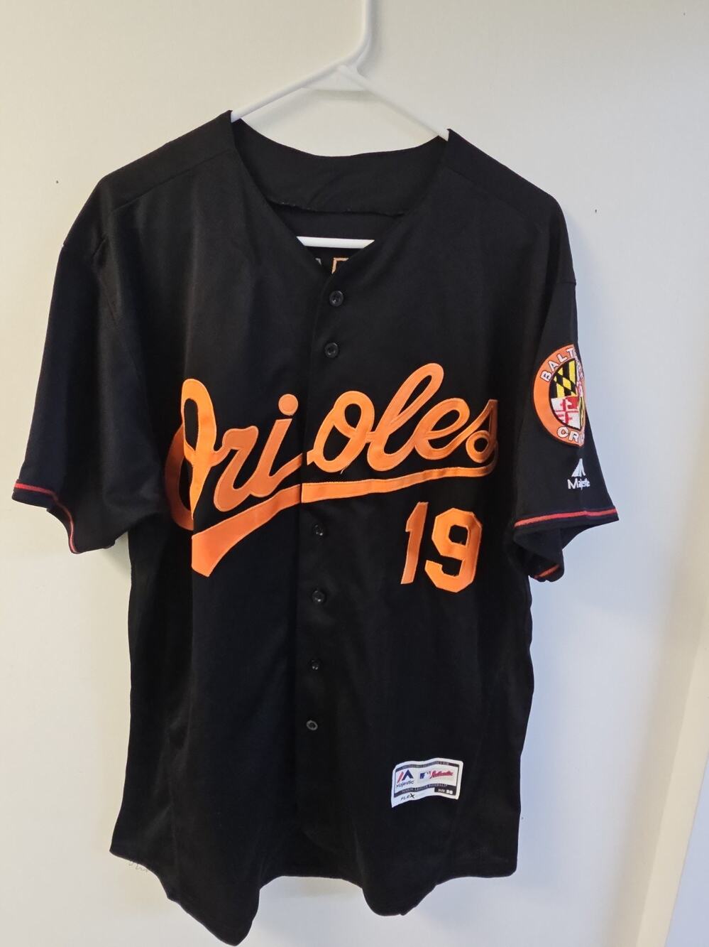 Chris Davis #19 Baltimore Orioles Majestic MLB Stitched Jersey Mens Size 36